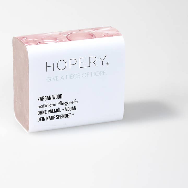Hopery – wholesale Tvål – /ARGAN WOOD fast tvål Hand- & Kroppstvål- 100 g