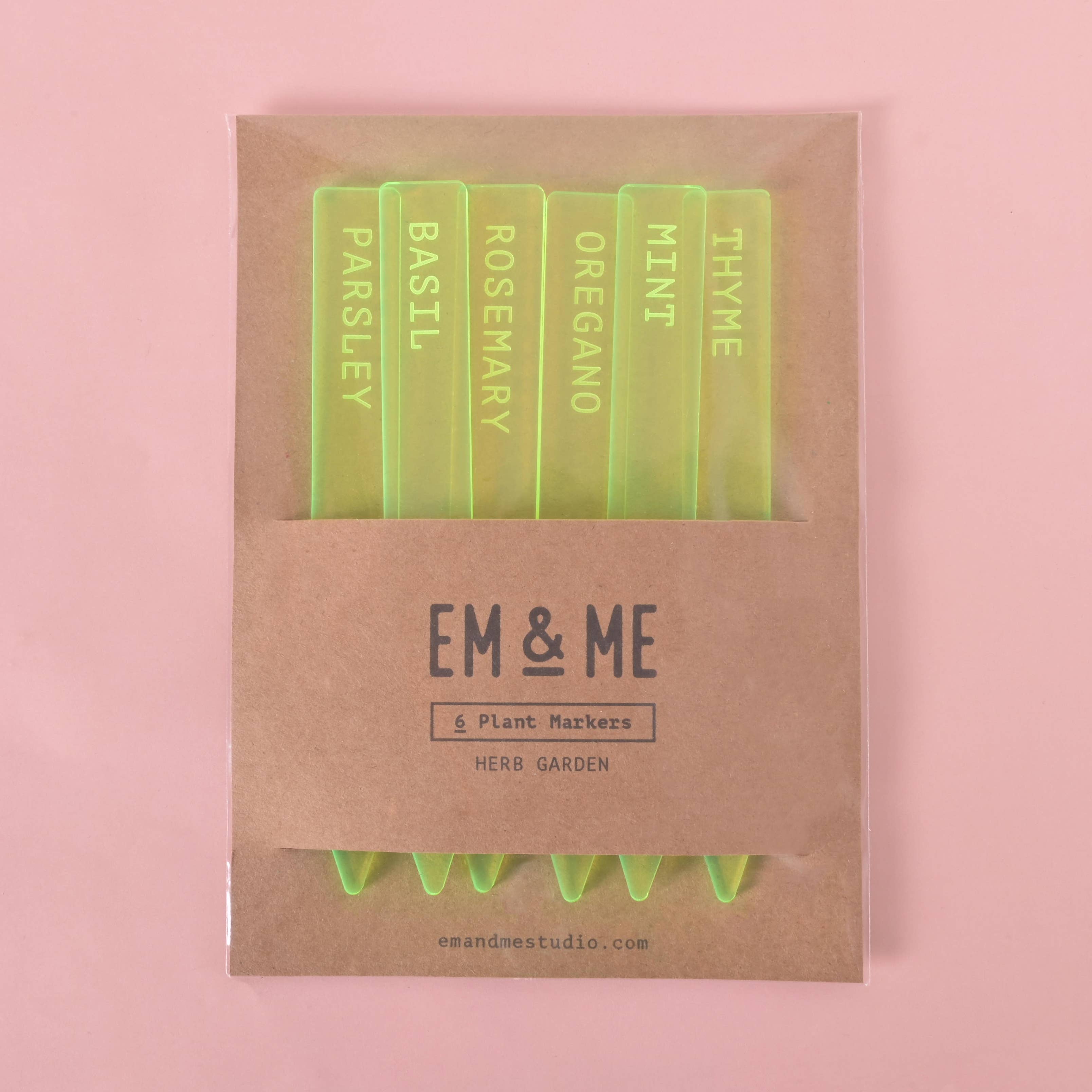 Em And Me Studio - Wholesale Garden Tool - Acrylic Plant Markers, Set of 6, Vegetable and Herb Garden5