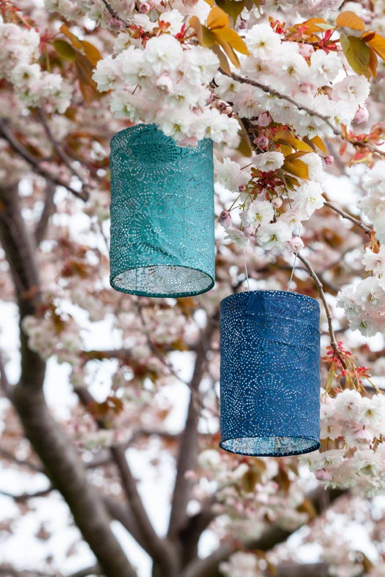 Allsop Home & Garden - Wholesale Outdoor/Lawn Light - Stella Cylinder 7.5" Solar Lantern - Metallic Emerald17