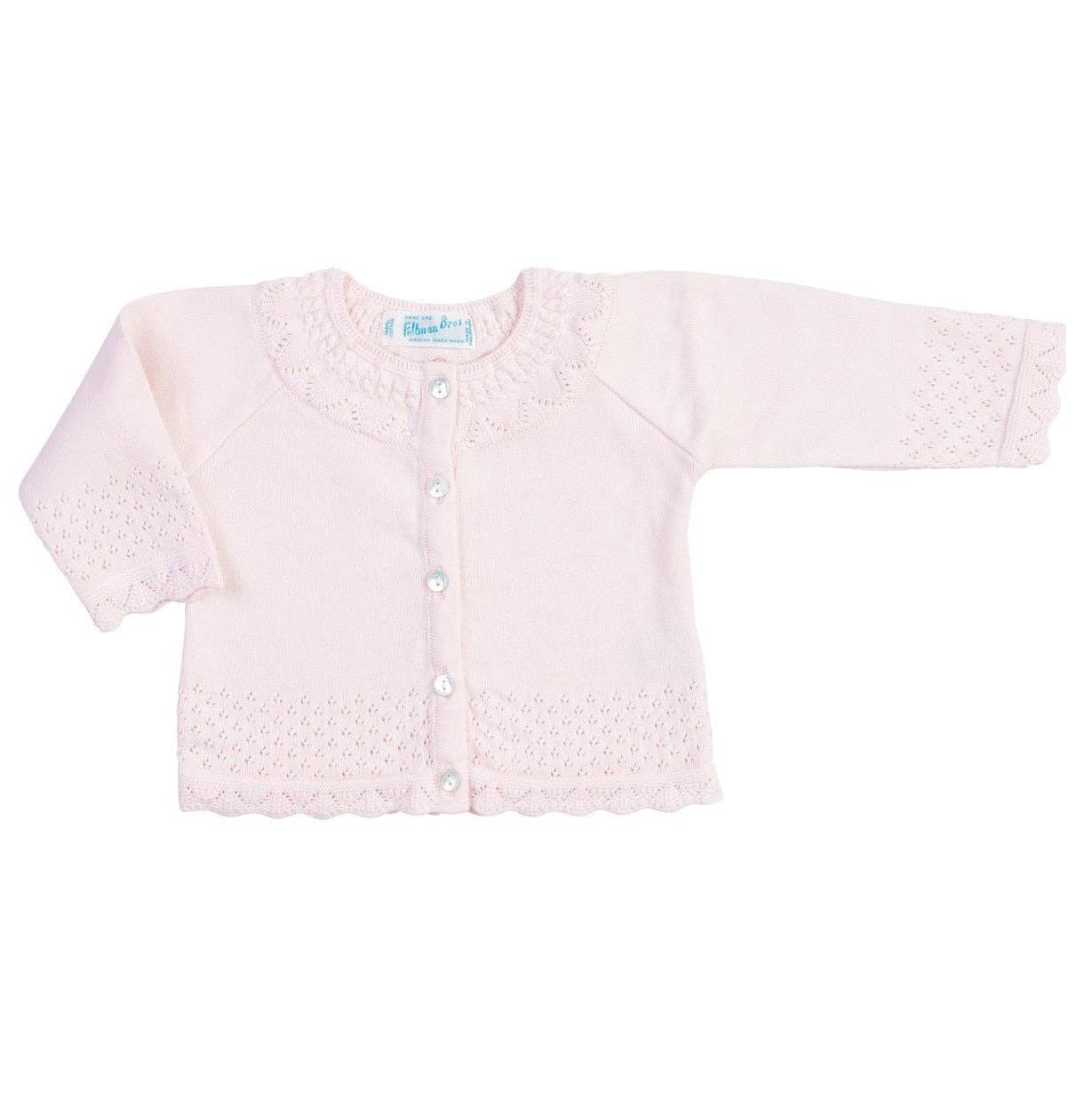 Feltman Brothers - Wholesale Cardigan - Baby - Baby & Toddler Girls Pointelle Ruffle Knit Cardigan2