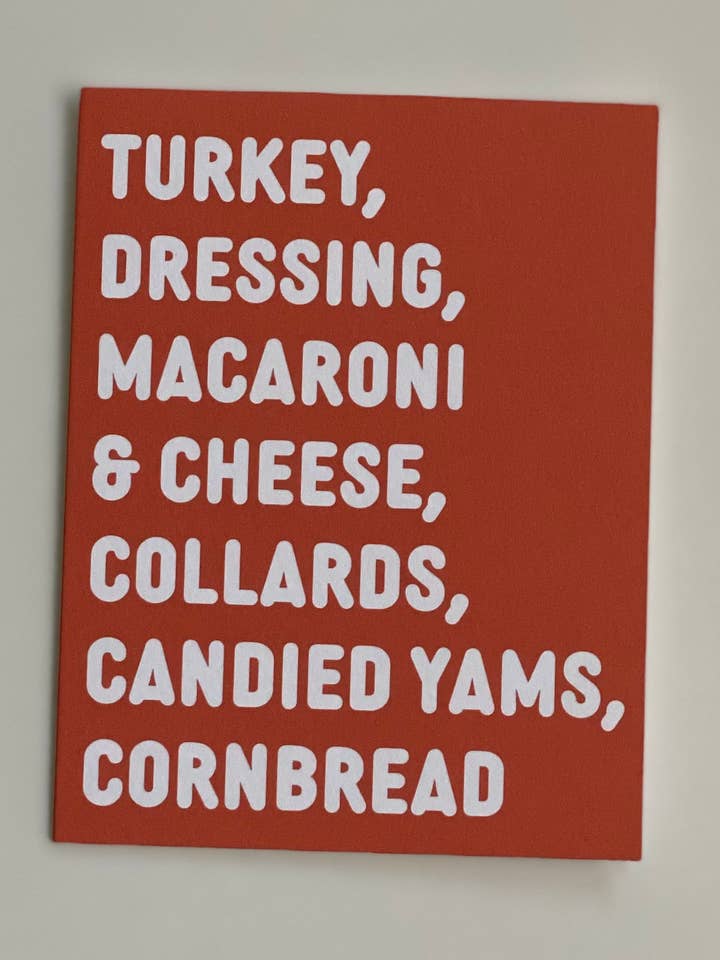 Holiday Dinner Card for wholesale by The Butter and Honey Co.