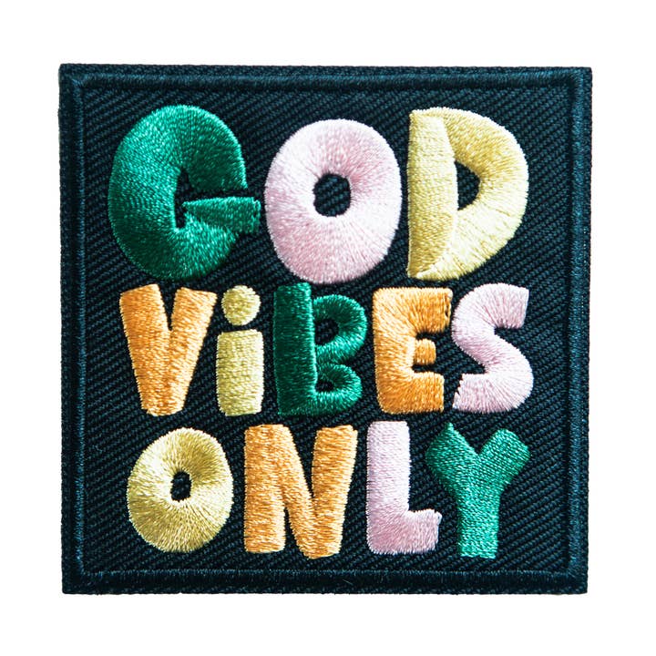 Good Vibes Only Hat Patch for wholesale by Kingfolk Co