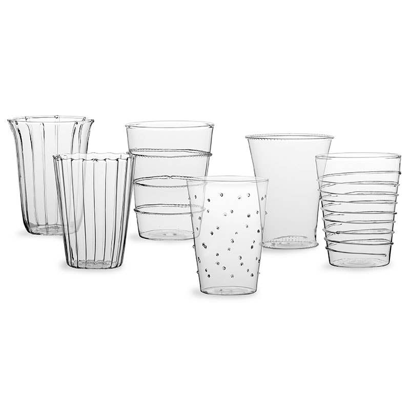 IWA Wine Accessories – wholesale Drinking glass/cup – NEW Mardi Gras Tumblers Set of 6 #151890