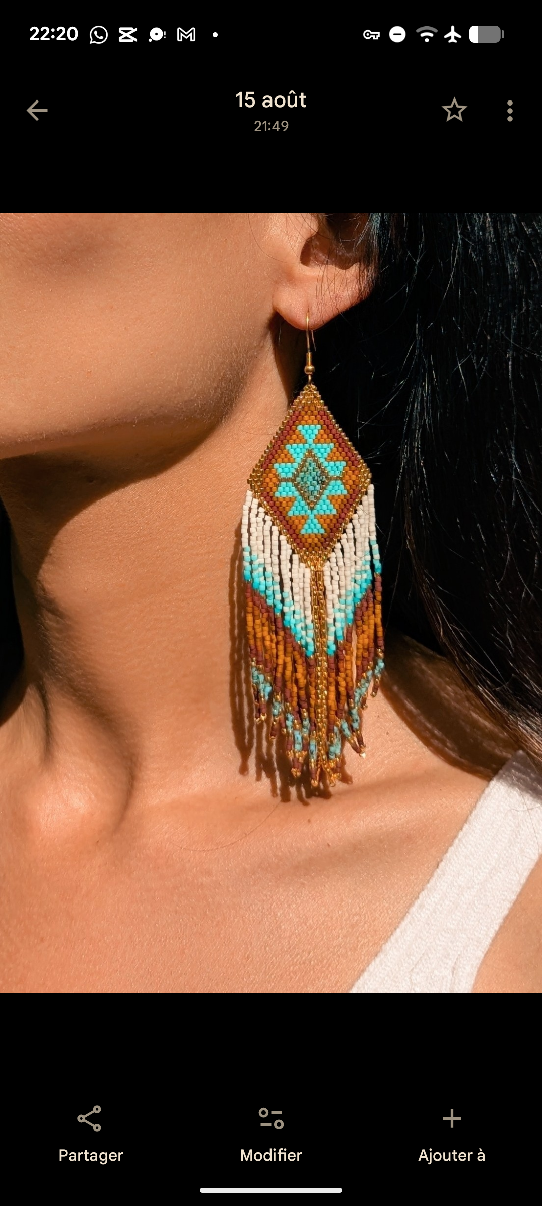 Agua del Río - Vente Boucles d'oreilles à pampille - Earrings handmade with Miyuki beads - VALPARAÍSO 0