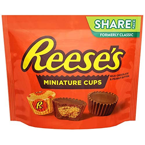 Shop The King - Wholesale Chocolate Covered Sweets - REESE'S Chocolate Peanut Butter Cup Candy, Miniatures, 10.5 oz Bag