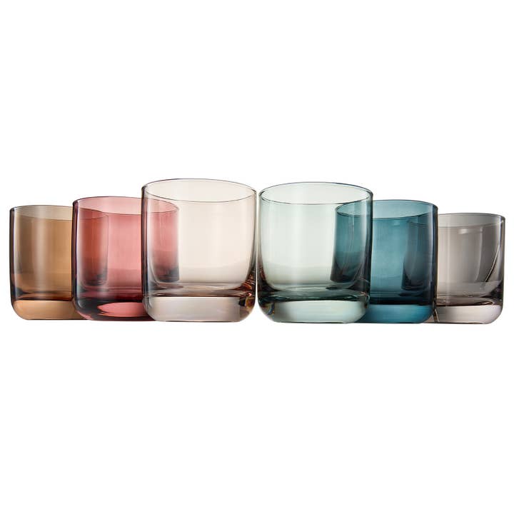 The Wine Savant / Khen Glassware - Wholesale Cocktail/Liquor Glass - Khen Vintage Old-Fashioned Drinking Glasses Set of 6 | 9.6oz