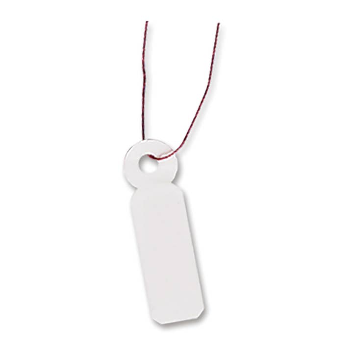 Store Supply Warehouse - Wholesale Retailer Display - Accessories - #2 Strung Merchandise Price Tags - White - Carton of 1,000