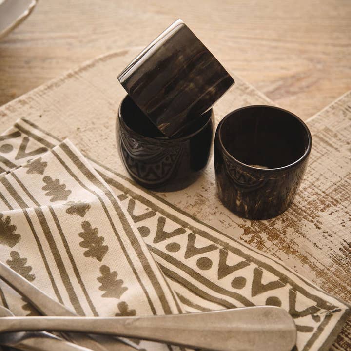 Horn Napkin Rings | Set of 4 for wholesale by ankole