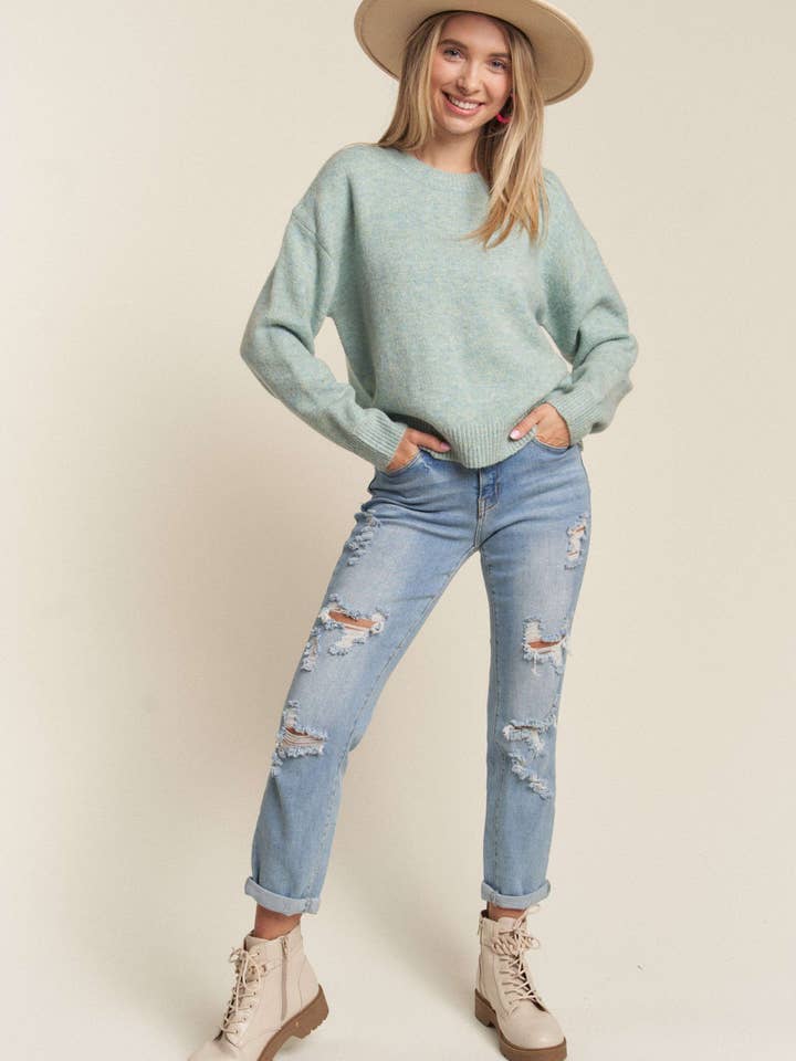 Madelyn - Wholesale Knit Sweater - Women's - LESW3186- SOFT CASUAL SWEATER TOP