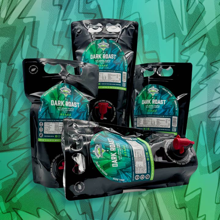 Iced Coffee on tap - Dark Roast (50oz pouch) for wholesale by Switters Iced Coffee
