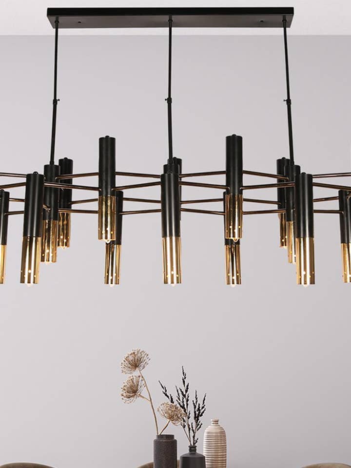 Fiona Lustre de Table Décoratif Noir et Or 17 Pièces | Éclairage Décoratif Moderne pour Maisons et Hôtels pour la vente par HEKA LIGHTING & TRADING LTD