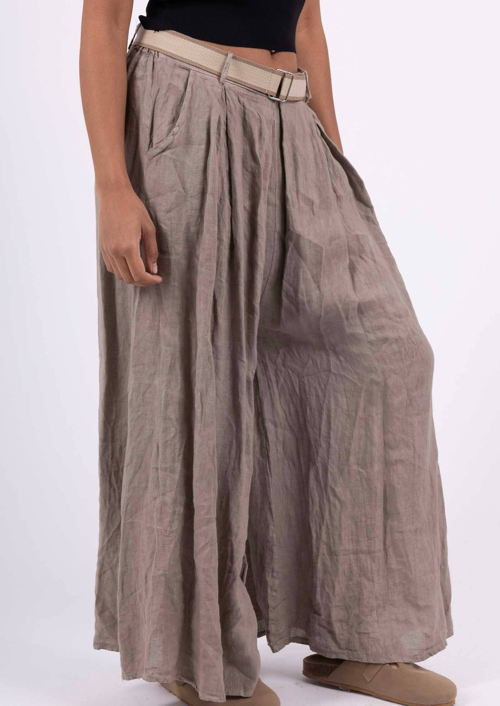 LINEN & COTTON HOUSE - Wholesale Pants - Women's - 22503 100% LINEN TROUSERS WITH BELT AND POCKETS28