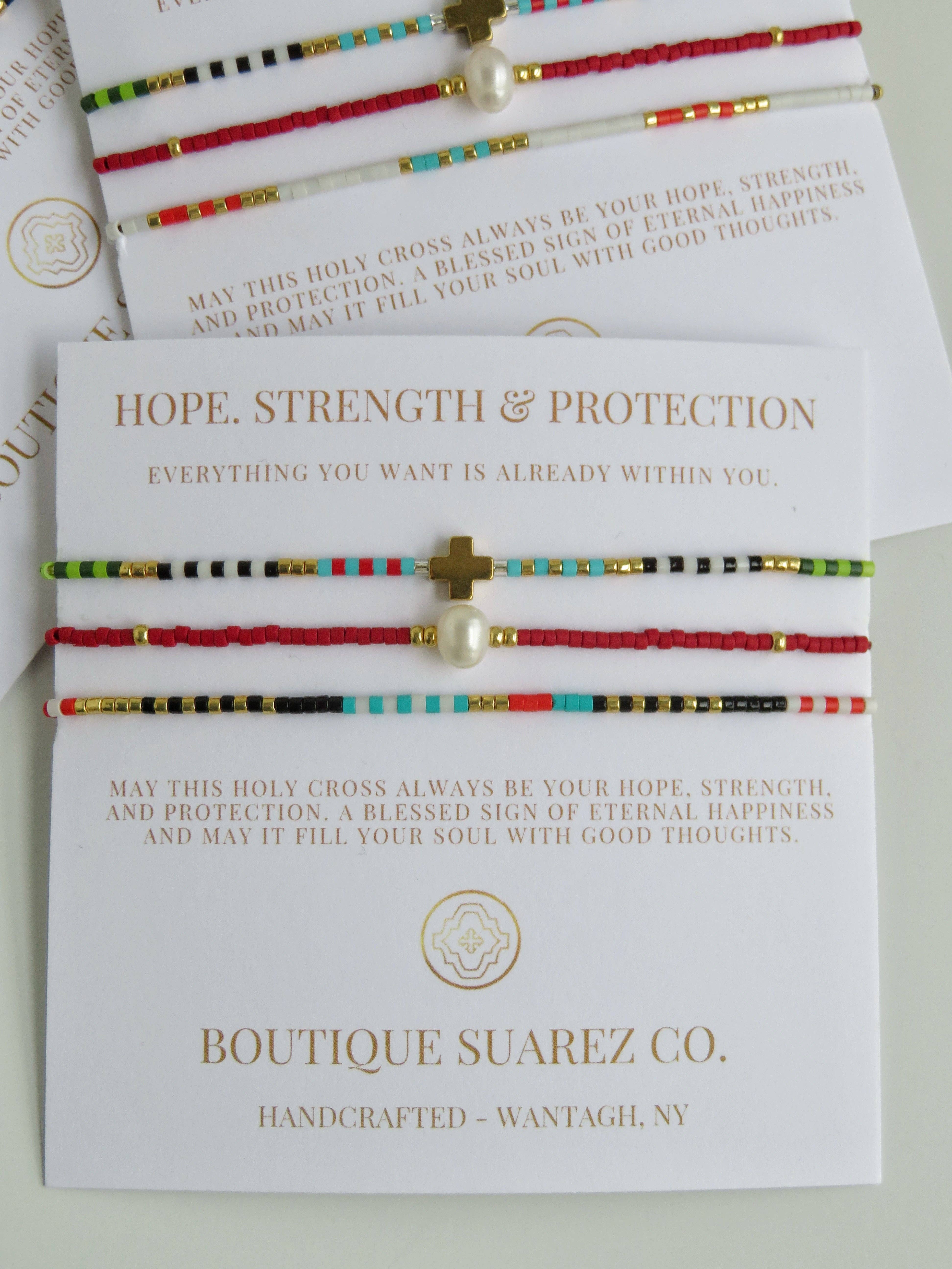 Boutique Suarez Co. - Wholesale Jewelry Set - Peace & Protection - Pearl Bracelet Stacks7