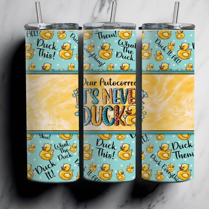 20oz It’s Never Duck Tumbler for wholesale by FloBama Girls Wholesale