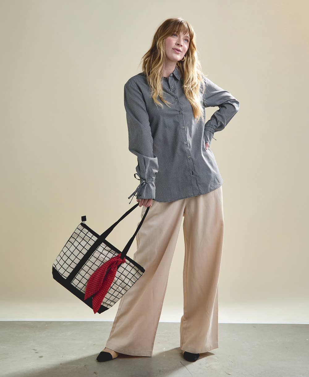 Anchal - Wholesale Tote Bag - Women's - Grid Mini Tote Bag2