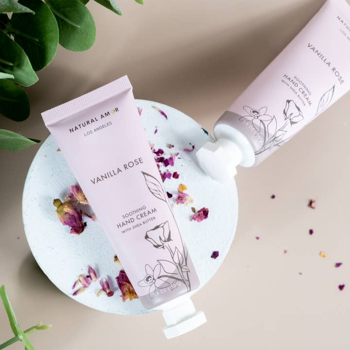 Natural Amor LLC - Wholesale Hand Cream/Lotion - Rose Vanilla Hand Cream, enriched with shea butter