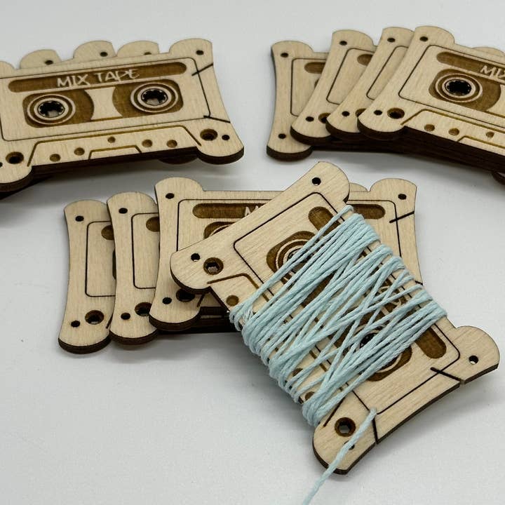 Velvet Guillotine - Wholesale Embroidery/Cross Stitch Supplies - Cassette Tape Style Embroidery Thread Organizer1