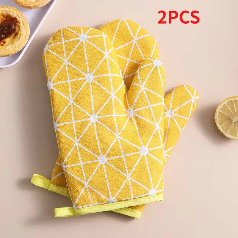Huis Van Merken - Wholesale Oven Mitt/Pot Holder - 2pcs Oven Mitts, Heat Resistant Non-Slip Microwave Baking Gloves with Hanging Loop1