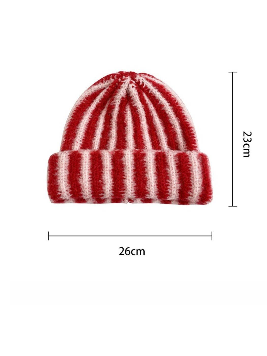 Funkyrel® Atzbranding Limited - Wholesale Beanie - Women's - Haila - Color-block Striped Cuffed Knitted Beanie - Warm & Stylish5