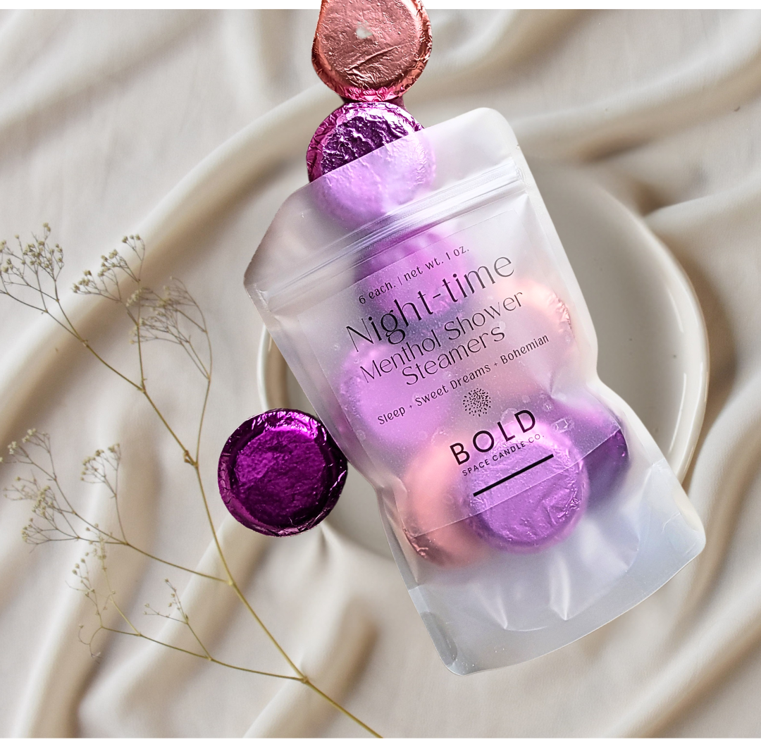 Bold Space Candle Co. - Wholesale Shower Steamer/Bomb - Nighttime Shower Steamers – Sleepy Time Collection- 3 scents6