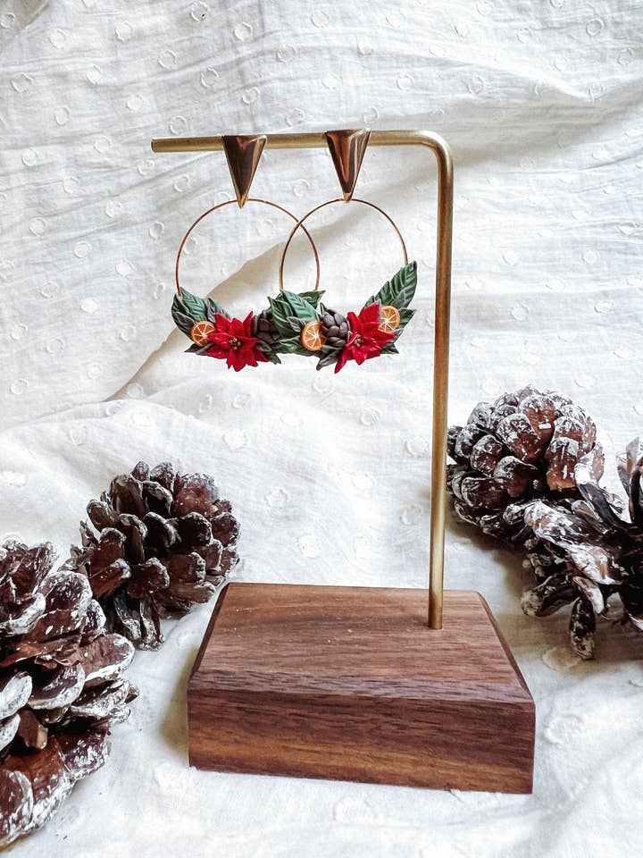 Poinsettia wreath for wholesale by Love Poppy Co.