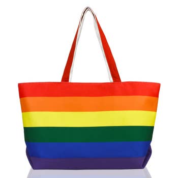 Rainbow Stripes Woven Waist Bag, Lgbt Straw Crossbody Bag, Boho