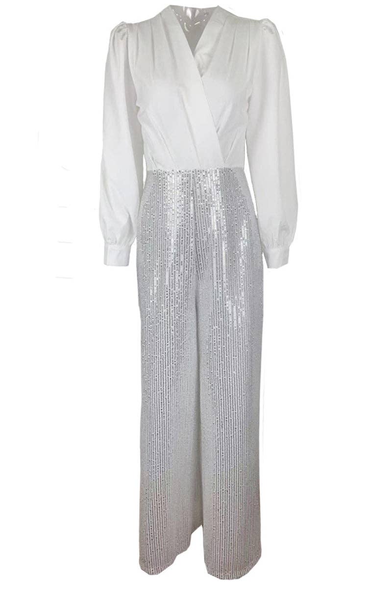 Mccolin - Wholesale Jumpsuit - Women's - Elegant Sequin Detail Jumpsuit2