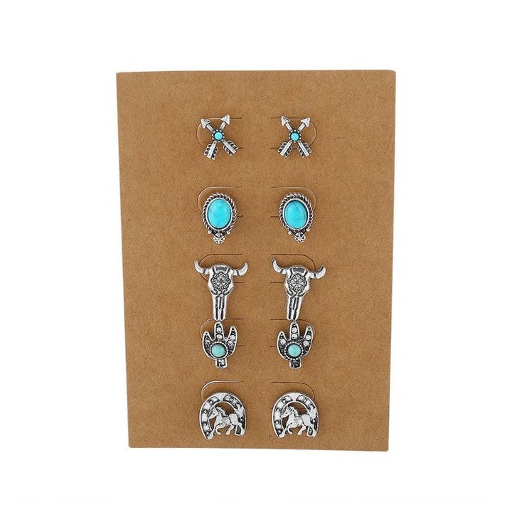 Turquoise Vintage Earring Set for wholesale by kycozy