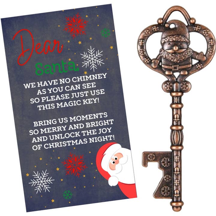 Santa's Magic Key Ornament For Kids Holiday Christmas Decor for wholesale by Broken Record Boutique