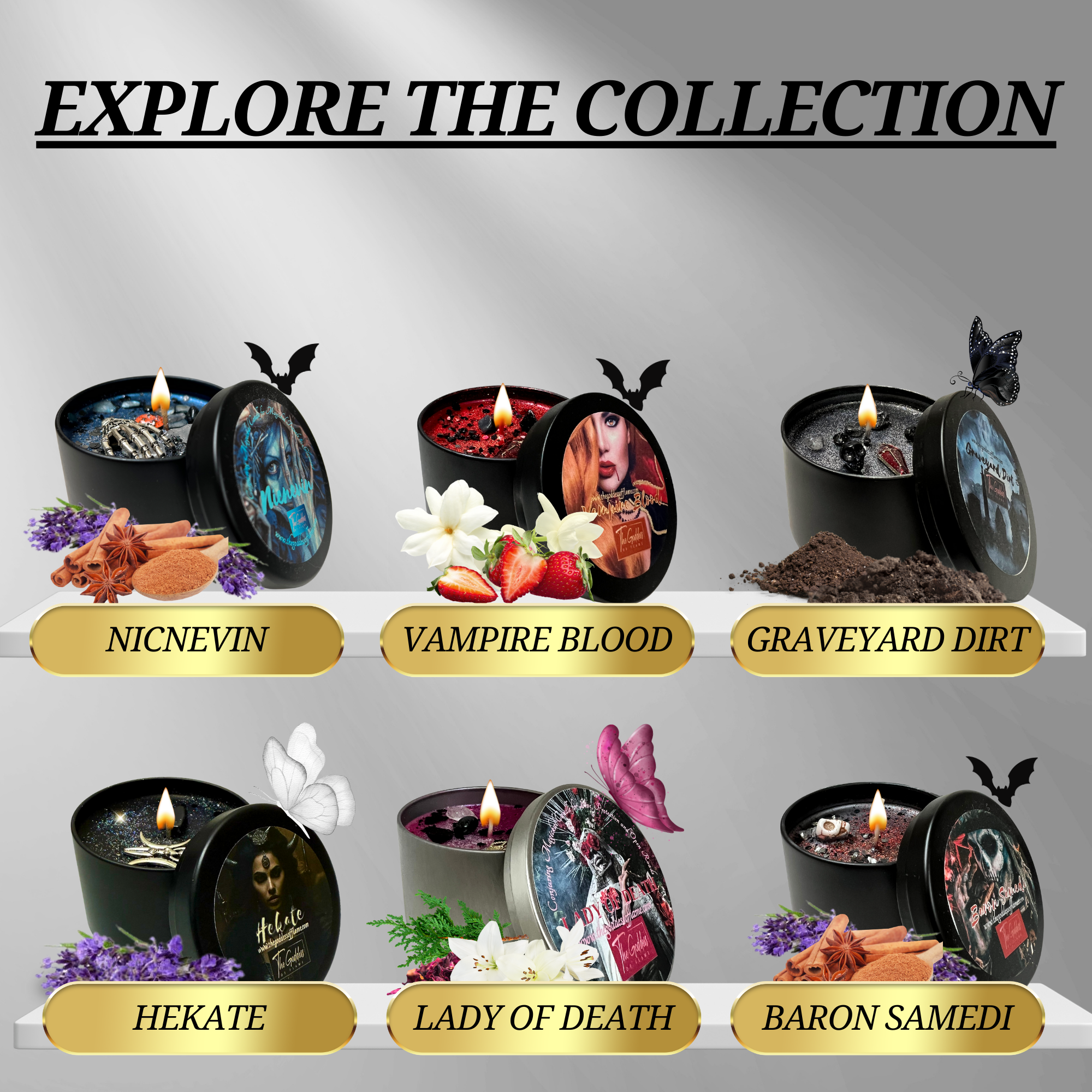 The Goddess of Flame - Wholesale Travel Candles - Hekate (Hecate) Conjuring Spell Candle5