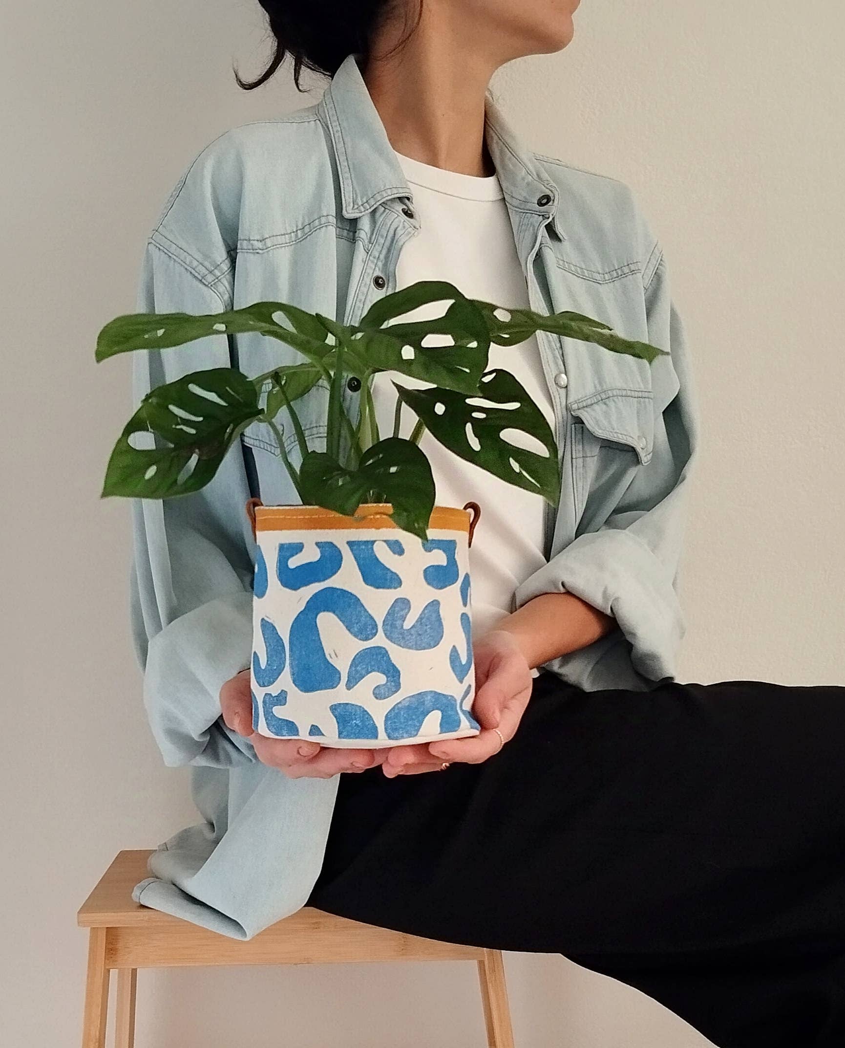 The Ink Job - Wholesale Plant Pot - Funky Blue Fabric Planter8