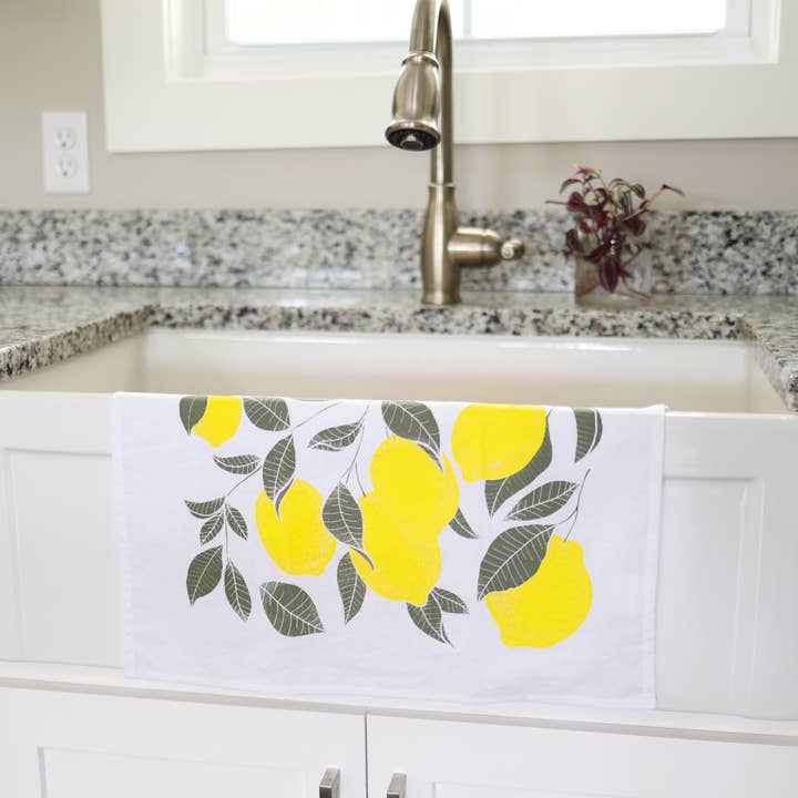 Highland Ridge | Handmade Home Decor - Wholesale Tea Towel - Lemon Tea Towel