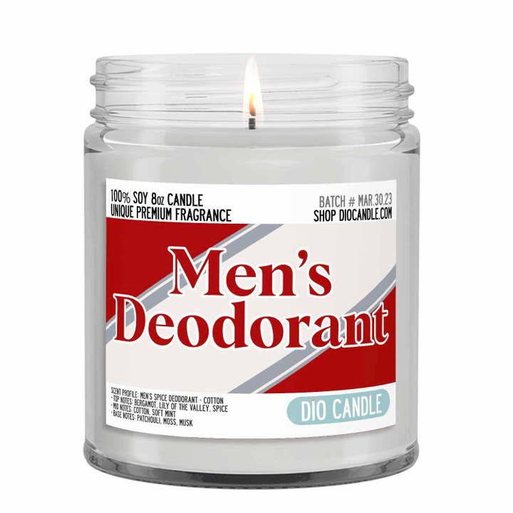 Men's Deodorant Candle for wholesale by Dio Candle Company