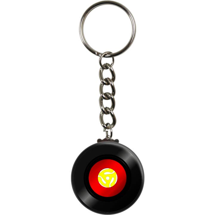 Square Deal Recordings & Supplies - Wholesale Keychain - Unisex - Keychain - 7" Vinyl Record With Adapter
