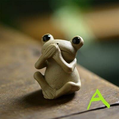 Gohobi (We cover U.S. import duties) - Wholesale Decorative Figurine - Gohobi Handmade Ceramic YiXing Clay Frog Ornament