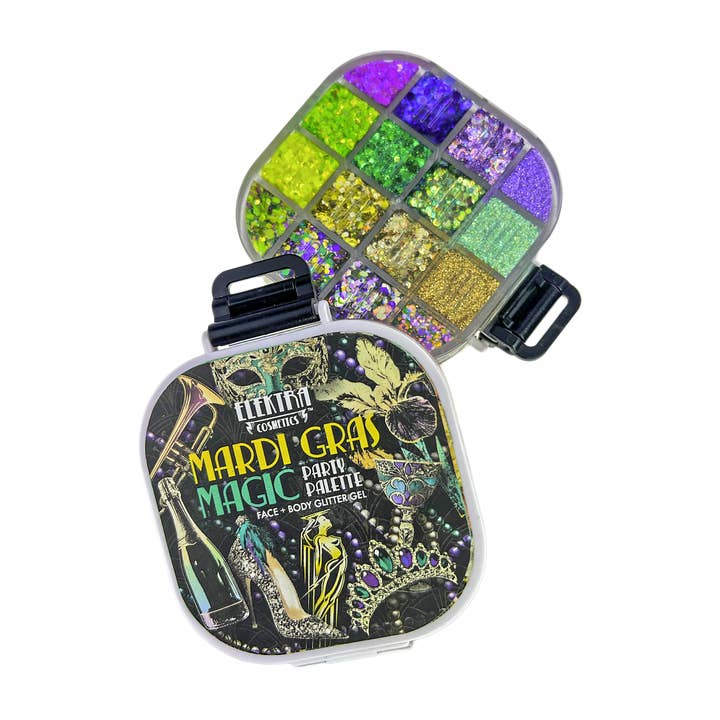 Elektra Cosmetics - Wholesale Body Glitter/Shimmer - Mardi Gras Magic Party Palette