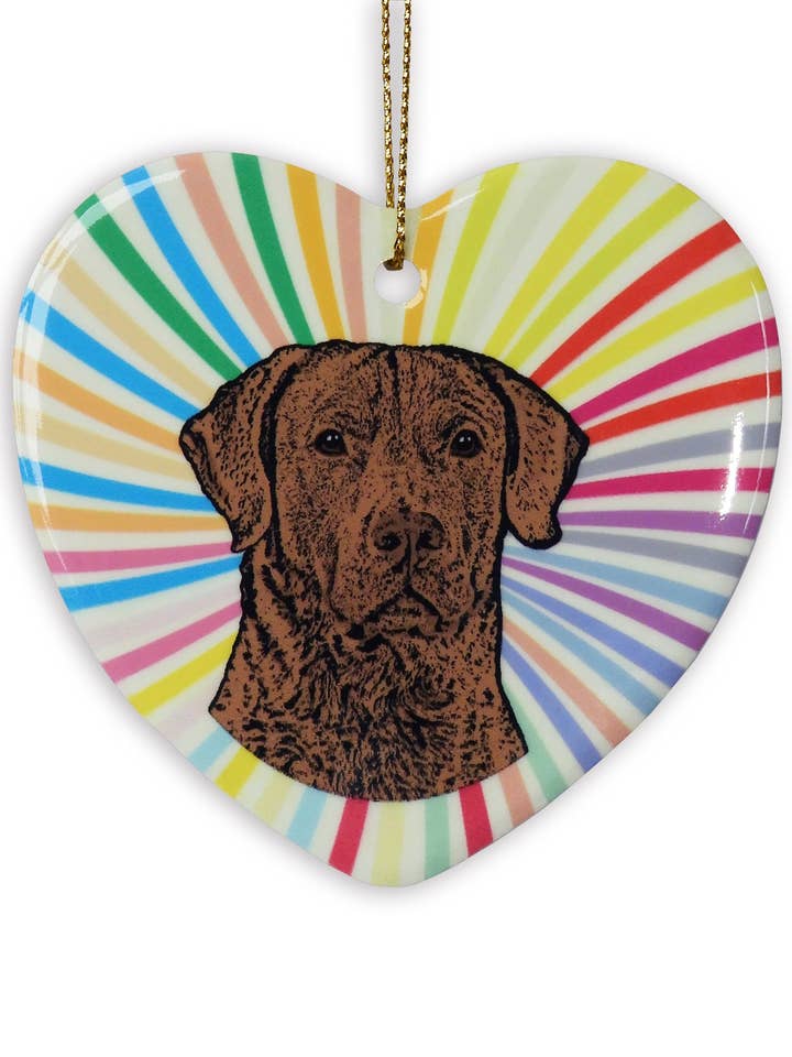 Chesapeake Bay Keramisk Hjerte Ornament for engroshandel hos Sabyloo