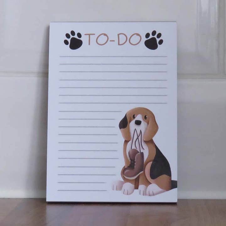 Beagle To Do List Notepad for wholesale by Woof by Hollie