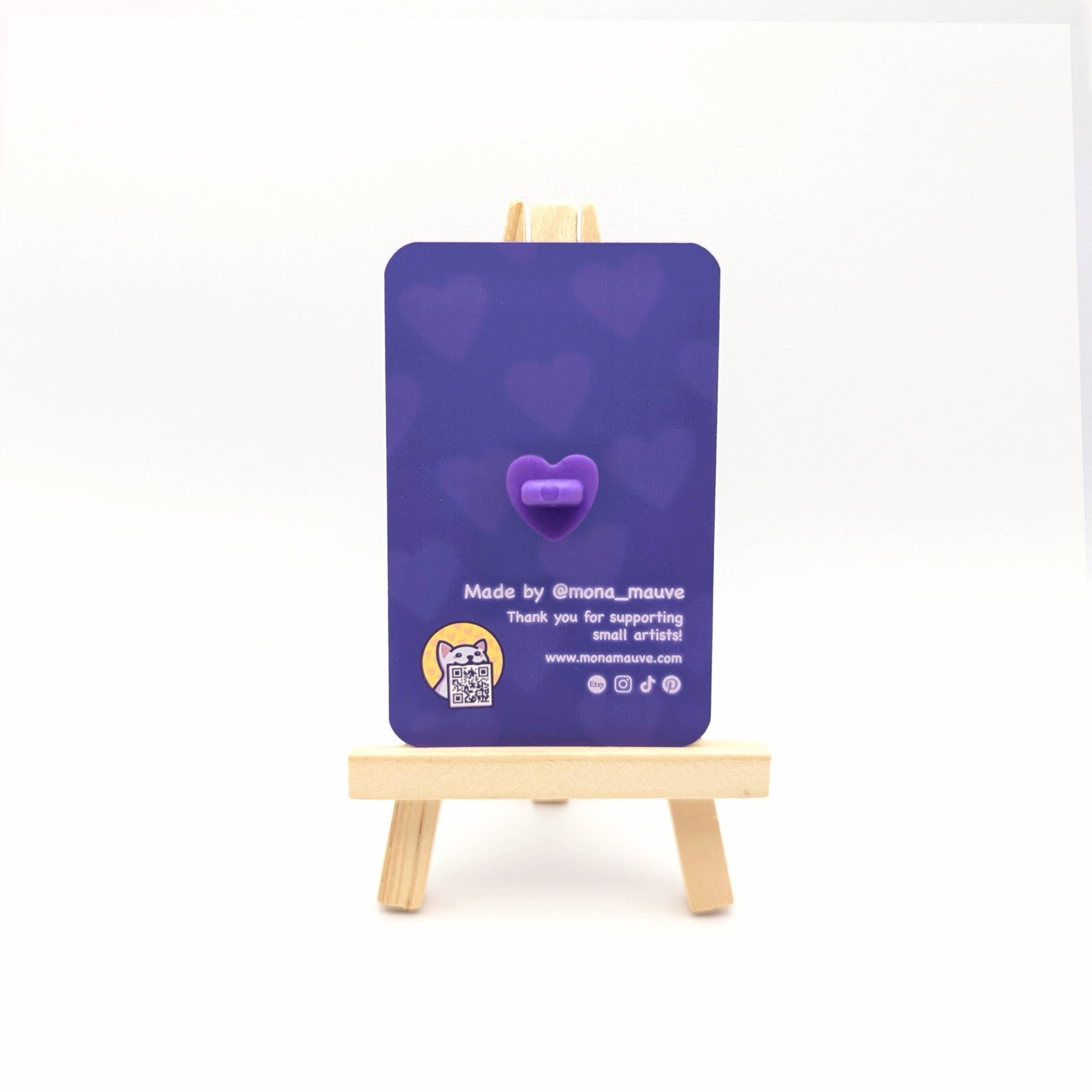 Mona Mauve • Silly Art! – wholesale Lapel pin/button – Skelly Cat Pin Badge | Cute Halloween Wooden Pin1