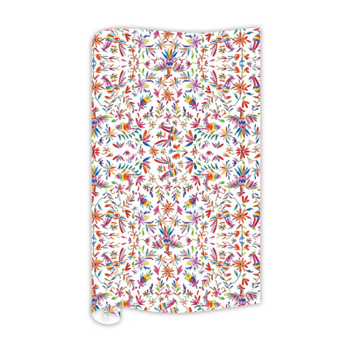 Papier d'emballage à motif Otomi peint à la main pour la vente par RosanneBeck Collections