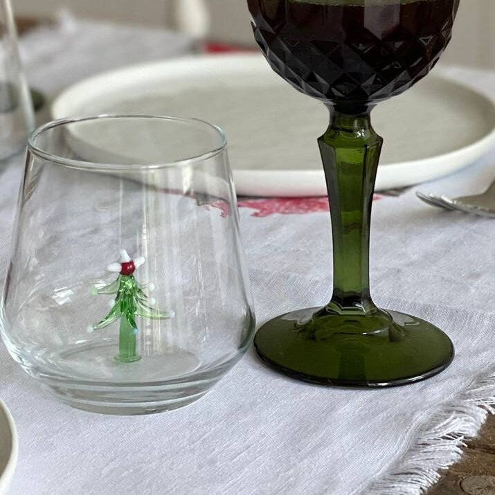 MINIZOOUSA - Wholesale Drinking Glass/Cup - Christmas Tree Figurine Drinking Glass2