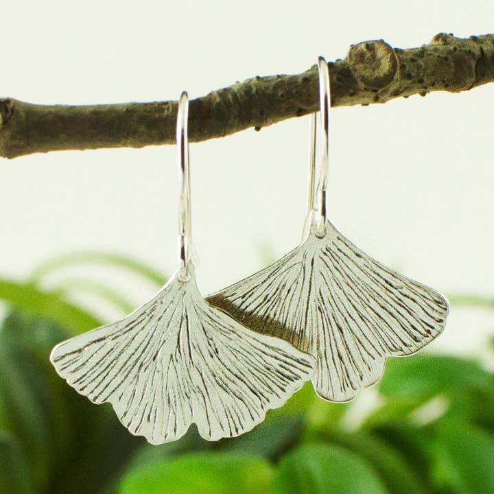 Ginkgo earrings for wholesale by DesignbyGam