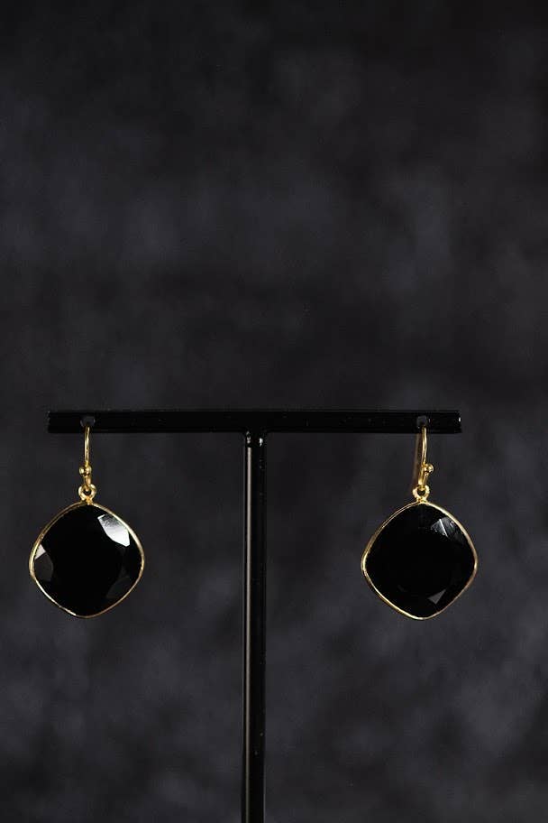 Atelier Leblanc – wholesale Dangle earrings – Elegance Earrings Labradorite or Onyx or Moonstone4