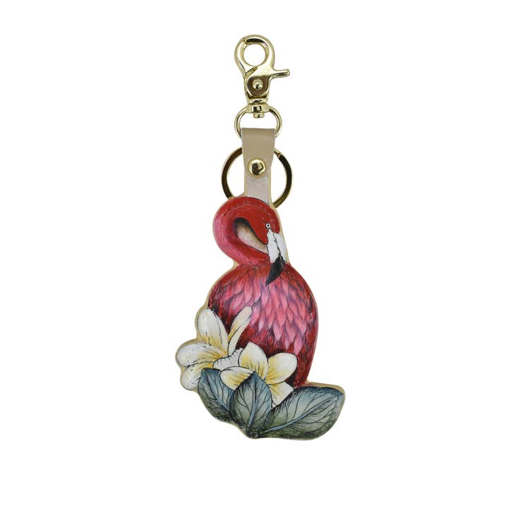Hand-Painted Leather Bag Charm - K0036 for wholesale by Anuschka | Vanya Lara (USA)