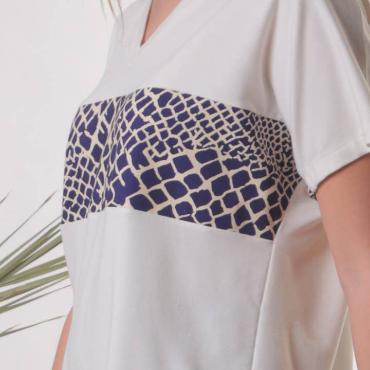 Some More Design - Vente Haut et bas de pyjama – femme - Pyjama en coton pour femmes, ensemble de pyjama léopard bleu marine3