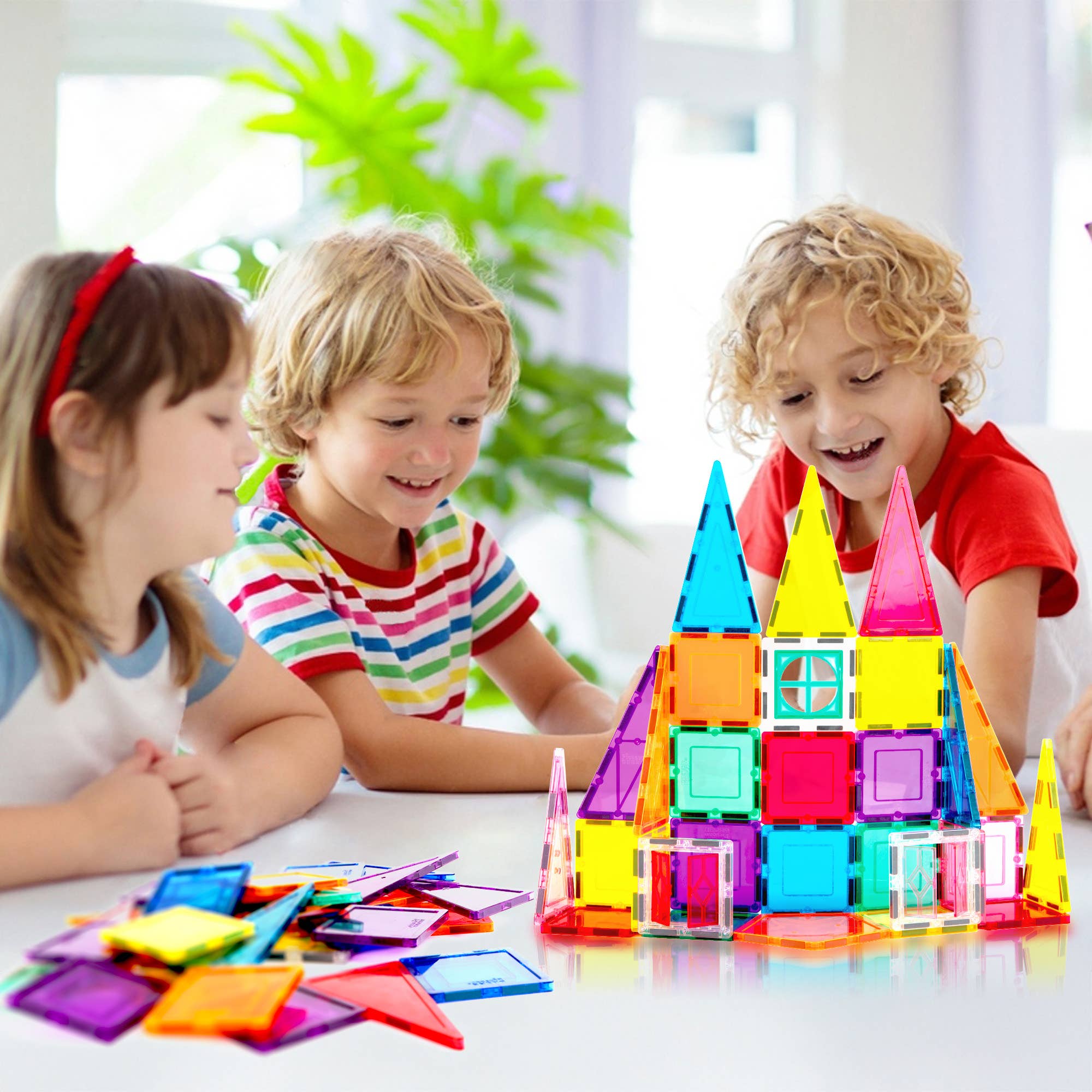 PicassoTiles - Vente Jeu construction – enfant - Ensemble de fusées 36 pièces PicassoTiles Ensemble de blocs de construction magnétiques1
