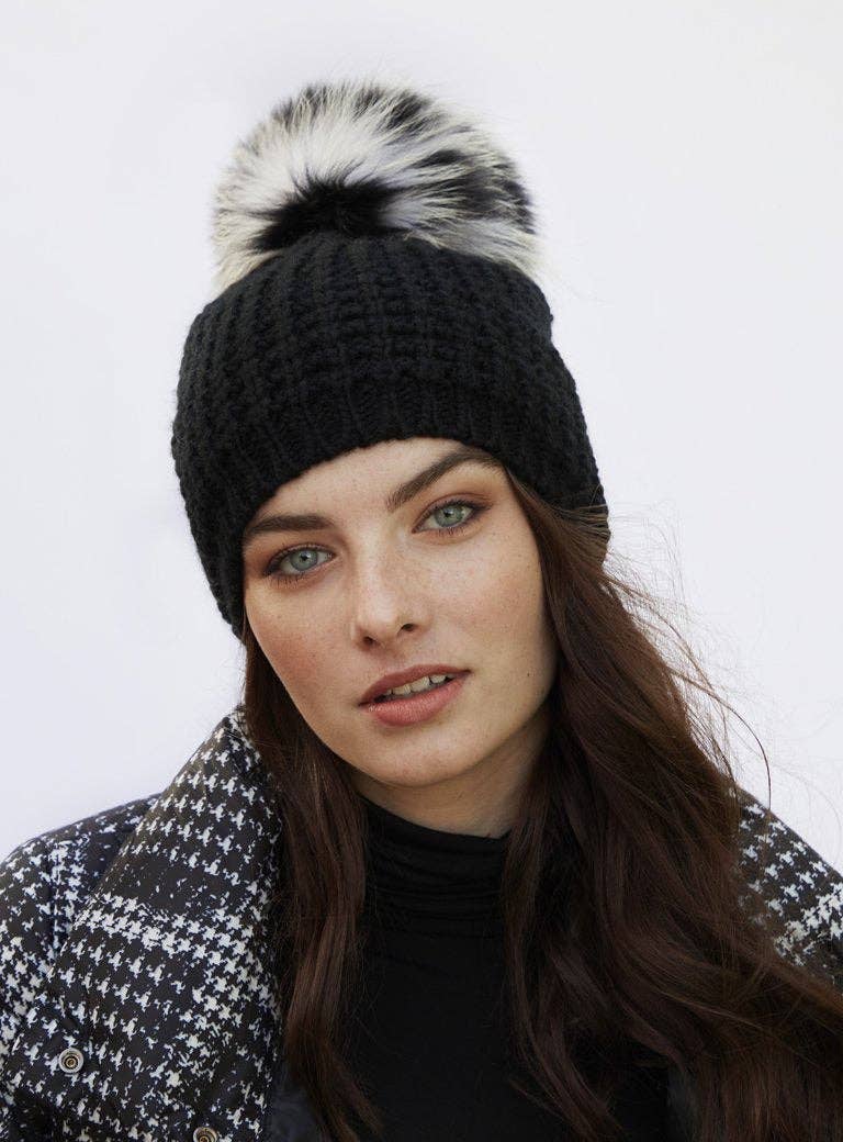 Kyi Kyi - Wholesale Beanie - Women's - Classic Fur - Multi Color Pom29