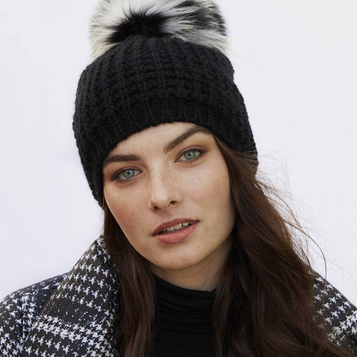 Kyi Kyi - Wholesale Beanie - Women's - Classic Fur - Multi Color Pom29