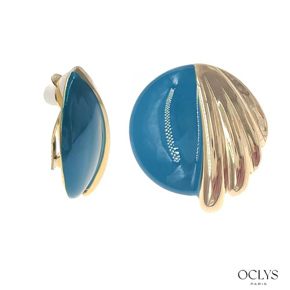 Oclys - Wholesale Clip-On Earrings - Balia round stainless steel clip-on earrings0
