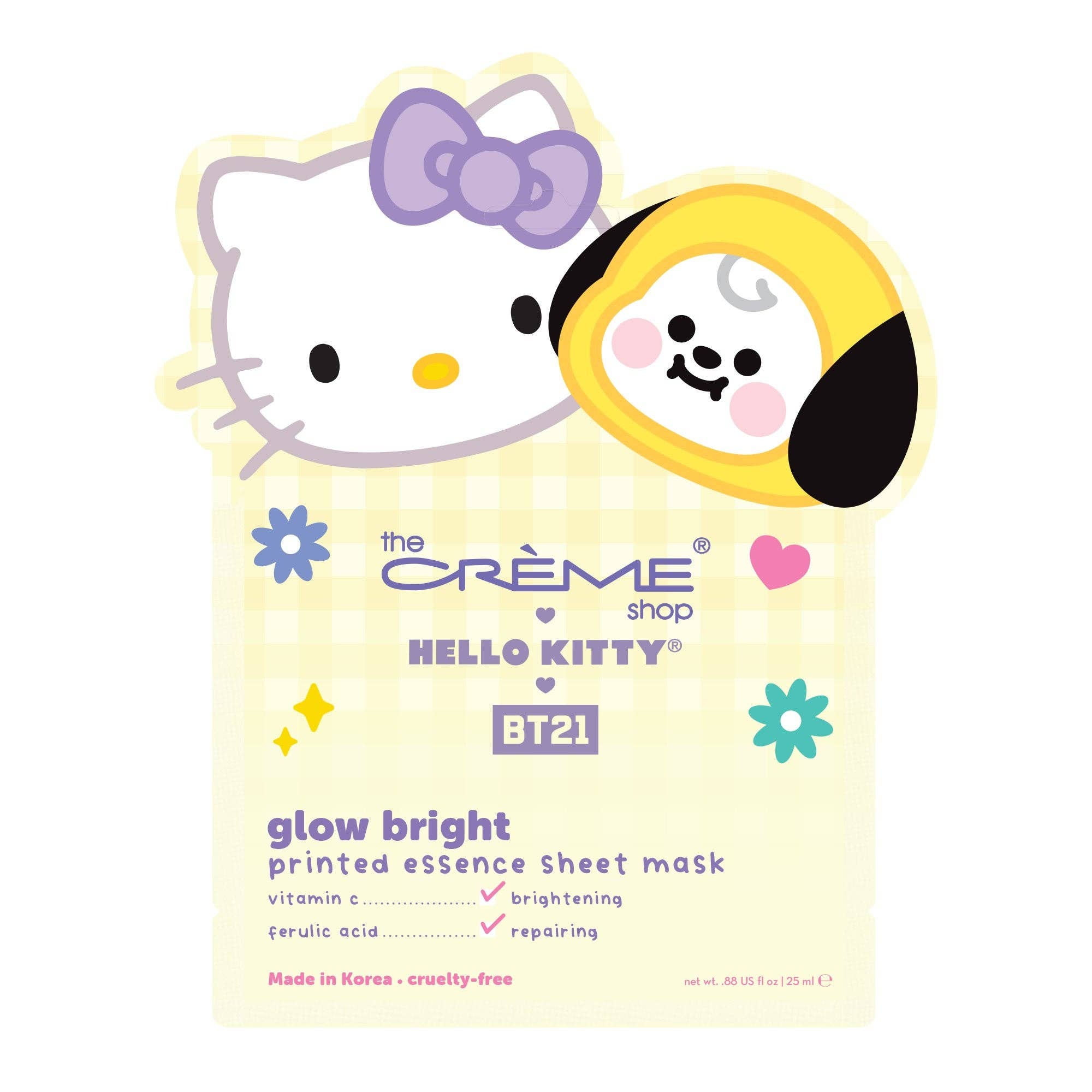 GenFresh - Wholesale Skincare Face Mask - Hello Kitty & BT21 Glow Bright Printed Essence Sheet Mask0